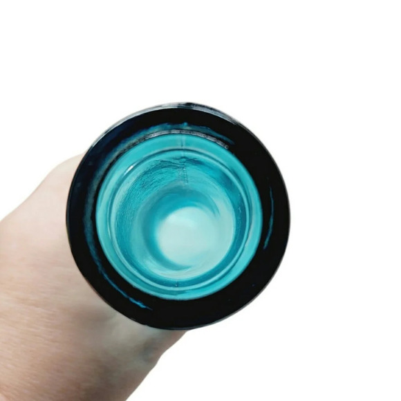 Vintage Vidrios San Miguel Teal Colored Vase Hand Made in Spain - Picture 5 of 6